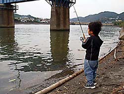 湊川河口でハゼ釣り